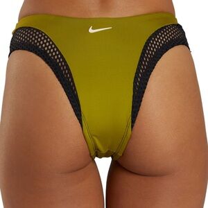 Nike women’s adventure reversible high waisted bikini bottoms mesh NWT green